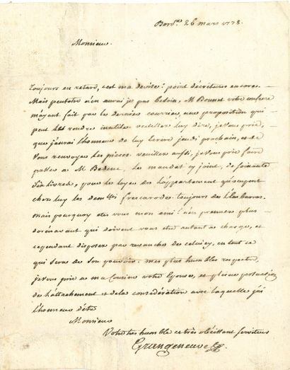 null Jean-Antoine Lafargue de GRANGENEUVE (1751-1793) lawyer, deputy of the Gironde...