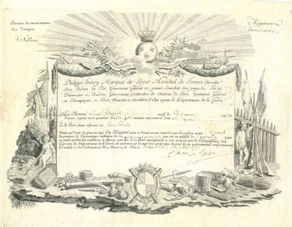null Philippe-Henri, marquis de SÉGUR (1724-1801) marshal, minister of war. P.S.,...