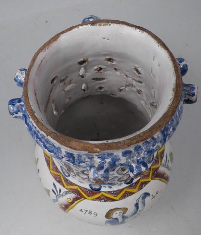 null NEVERS

Earthenware pitcher with openwork neck with polychrome revolutionary...