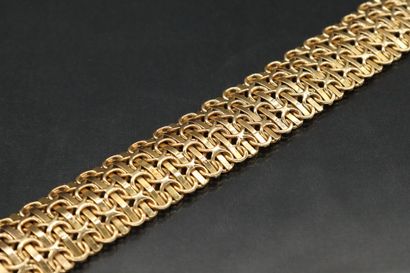 Bracelet ruban en or jaune 18K (750) à maille...