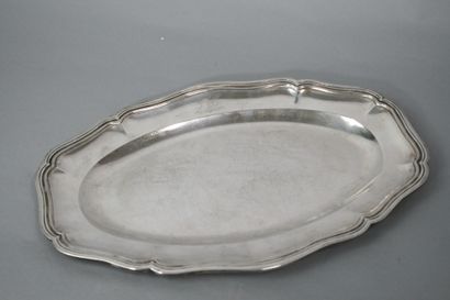DEBAIN

Silver dish (Minerva) of oval shape...