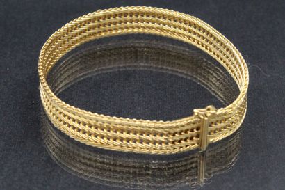 null Yellow gold bracelet 18k (750). 

Wrist size : 18.5 cm. - Weight : 16.99 g....