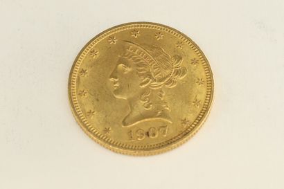 null Une pièce en or de 10 dollars " Coronet Head - Eagle " avec devise.

1907 (x1)



Poids...