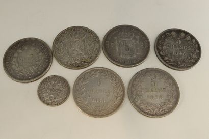null Pièces en argent du XIXème :

- 1 franc Cérès IIIe République 1888 A (atelier...