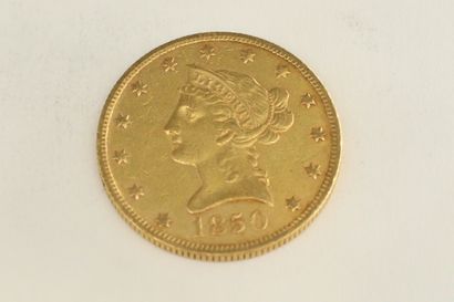 null Une pièce en or de 10 dollars " Coronet Head - Eagle " sans devise.

1850 (x1)



Poids...