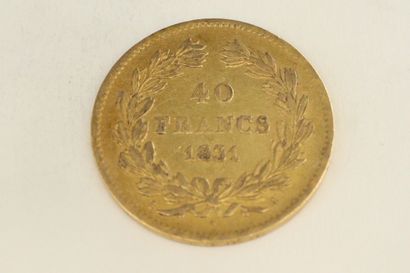 null Une pièce en or de 40 francs Louis-Philippe, type Domard

1831 A (x1) - Atelier...