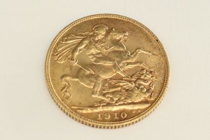 null Gold coin of 1 sovereign Edward VII. 1910



TTB.

Weight : 7.99 g.