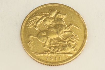null Pièce en or de 1 souverain George V.

1911 (x1) 

Poids : 7.99 g - TB.