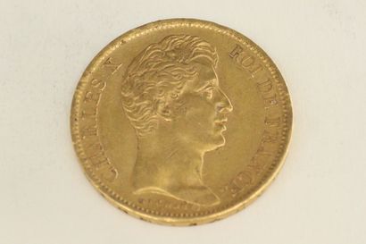 A gold coin of 40 francs Charles X

1828...
