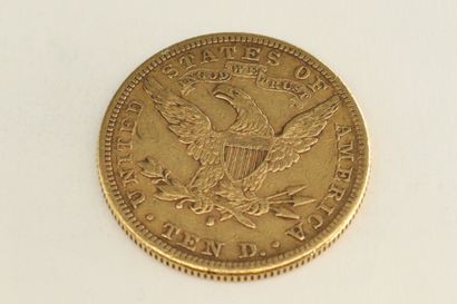 null Une pièce en or de 10 dollars " Coronet Head - Eagle " avec devise.

1886 S...