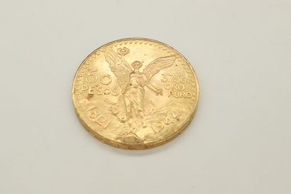 A gold coin of 50 pesos 