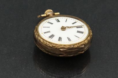 Wreck of neck watch in yellow gold 18k (750),...