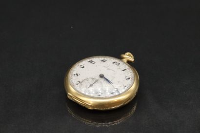 null LONGINES

Yellow gold (750) pocket watch with a white enamel dial with Arabic...
