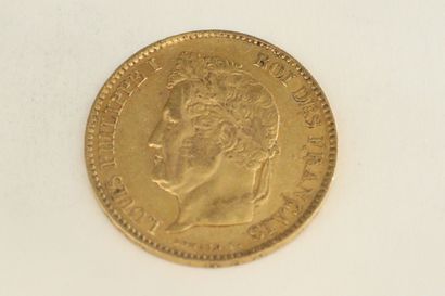 null Une pièce en or de 40 francs Louis-Philippe, type Domard

1834 A (x1) - Atelier...