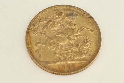 null Une pièce en or de 1 souverain Victoria " old head ".

- 1898 M (x1) - M : atelier...