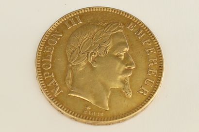null 
Gold coin of 100 Francs 1866 A

TTB to SUP. 

Weight : 32.19 g. 
