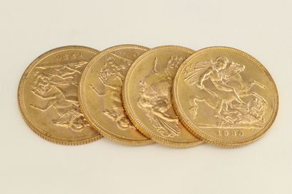 null Quatre pièces en or de 1 souverain George V. Afrique du Sud.

1930 SA (x4) 



Poids...