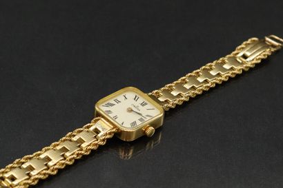 OMEGA 

Ladies' watch, square case in 18k...