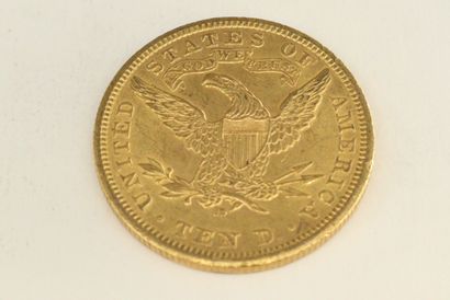 null Une pièce en or de 10 dollars " Coronet Head - Eagle " avec devise.

1906 D...