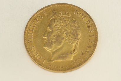 A gold coin of 40 francs Louis-Philippe,...