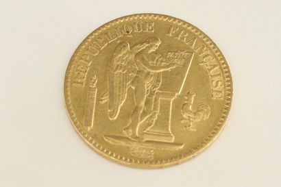 Gold coin of 20 francs Génie IIème République,...