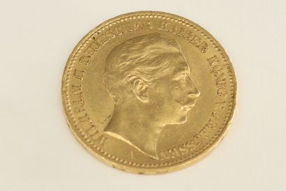 Pièce en or de 20 mark Wilhelm II. 1898 A...