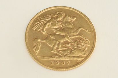 null Gold coin of ½ sovereign Edward VII. 1907



TB.

Weight : 3.90 g.
