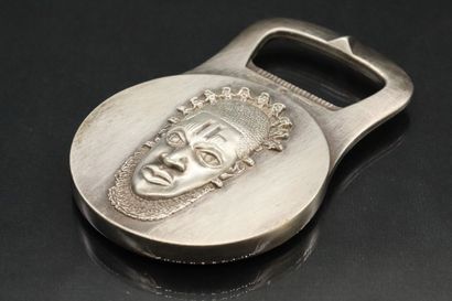 CHRISTOFLE. Silver plated metal bottle opener...