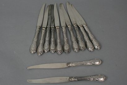 ODIOT

Suite of twelve forged silver knives...