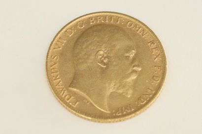 Pièce en or de ½ souverain Edouard VII. 1907



TB.

Poids...