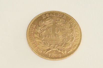 null Gold coin of 10 francs Cérès IIIème République. 1896 A

A : Paris workshop.

One...