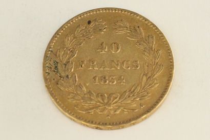 null Une pièce en or de 40 francs Louis-Philippe, type Domard

1834 A (x1) - Atelier...