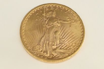 null 20 dollar gold coin "Saint-Gaudens - Double Eagle" with motto.

1923 (x1).

One...