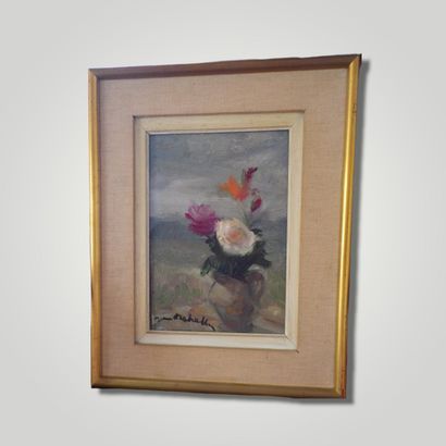 null MISCHKINE Olga (1910-1985)

Two paintings:

- Bouquet of flowers, oil on canvas,...