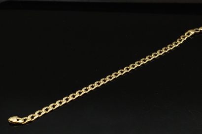 null Bracelet in 18k (750) yellow gold with curb chain. 

Italian work. 

Wrist size...
