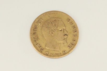 null Pièce en or de 10 francs Napoléon III nue (1856 A)

B à TB

Poids : 6.45 g