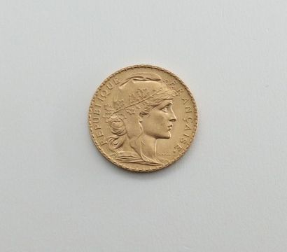 null Pièce en or de 20 francs Coq (1907)

Poids : 6.45 g.