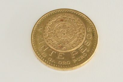 null Pièce en or de 20 pesos mexicain. (1959)

Poids : 16.70 g.