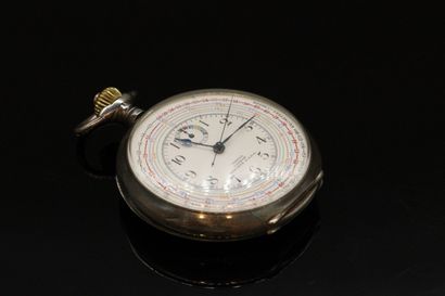 null OMEGA

Silver pocket watch, white enamel dial, sub-dial at 12 o'clock, Arabic...
