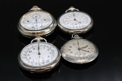 null Lot of silver and metal pocket watches, some with rooster movement. 

Gross...