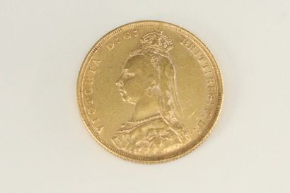 null Sovereign Victoria effigy of the jubilee in gold (1889)

Weight : 7.95 g.