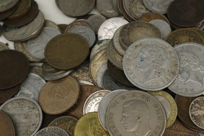 null Lot of coins, some in silver. 

Weight of the silver : 736 g.