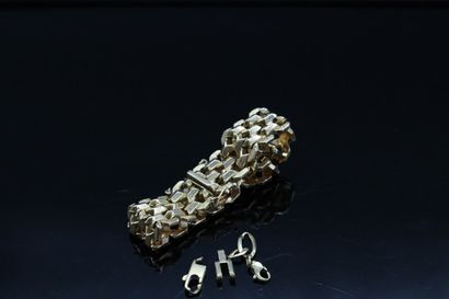 null Flexible bracelet in yellow gold 18k (750). 

Wrist size : approx. 19 cm - Gross...