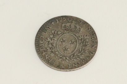 null Tenth of a shield called "au bandeau" - Louis XV 1750 A (workshop : Paris).

Obverse:...