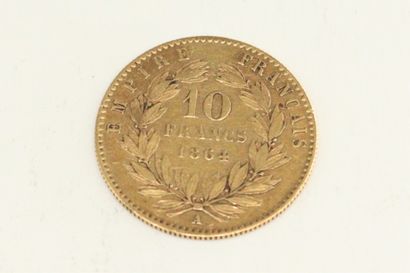 null Gold coin of 10 francs Napoleon III Head laurel (A 1854)

TTB to SUP.

Weight...