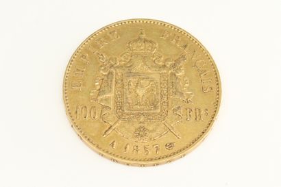 null Gold coin of 100 francs Napoleon III (1857 A)

TTB to SUP.

Weight : 32.25 ...