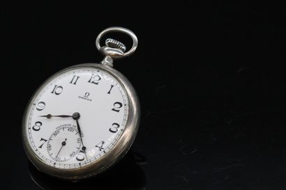 null OMEGA

Silver pocket watch, white enamel dial, sub-dial at 6 o'clock, Arabic...
