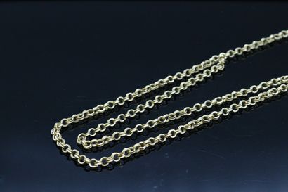 null Necklace in yellow gold 18K (750) with jaseron mesh.

Around the neck: 42 cm....