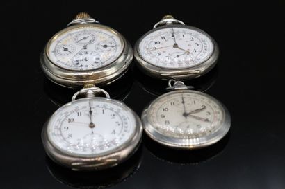 null Lot of silver and metal pocket watches, some with rooster movement. 

Gross...