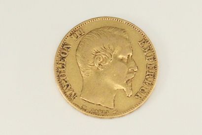 null Pièce en or de 20 francs Napoléon III tête laurée (1864 A)

TTB

Poids : 6.45...